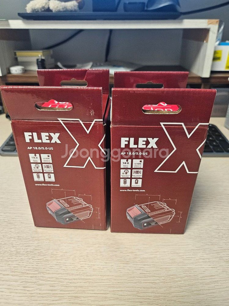 플렉스 Flex 리튬이온 베터리 18V 5.0Ah 2개--6