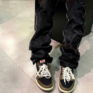 CDE 스티치 링클 팬츠 블랙 L (강혁디자이너맛)