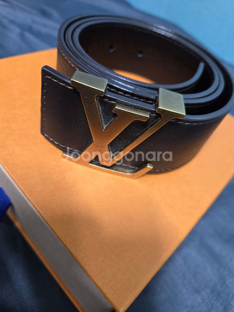 무료배송 루이비통 벨트 유타 lv 정품 진브라운--2