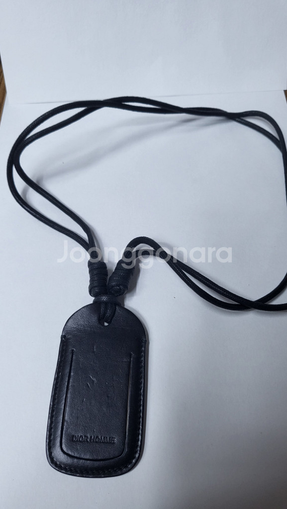 디올 옴므 10ss 런웨이 거울 레더 목걸이--1
