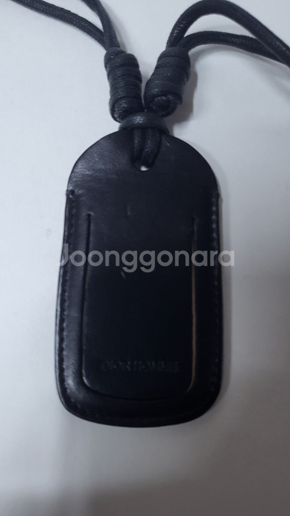 디올 옴므 10ss 런웨이 거울 레더 목걸이--2