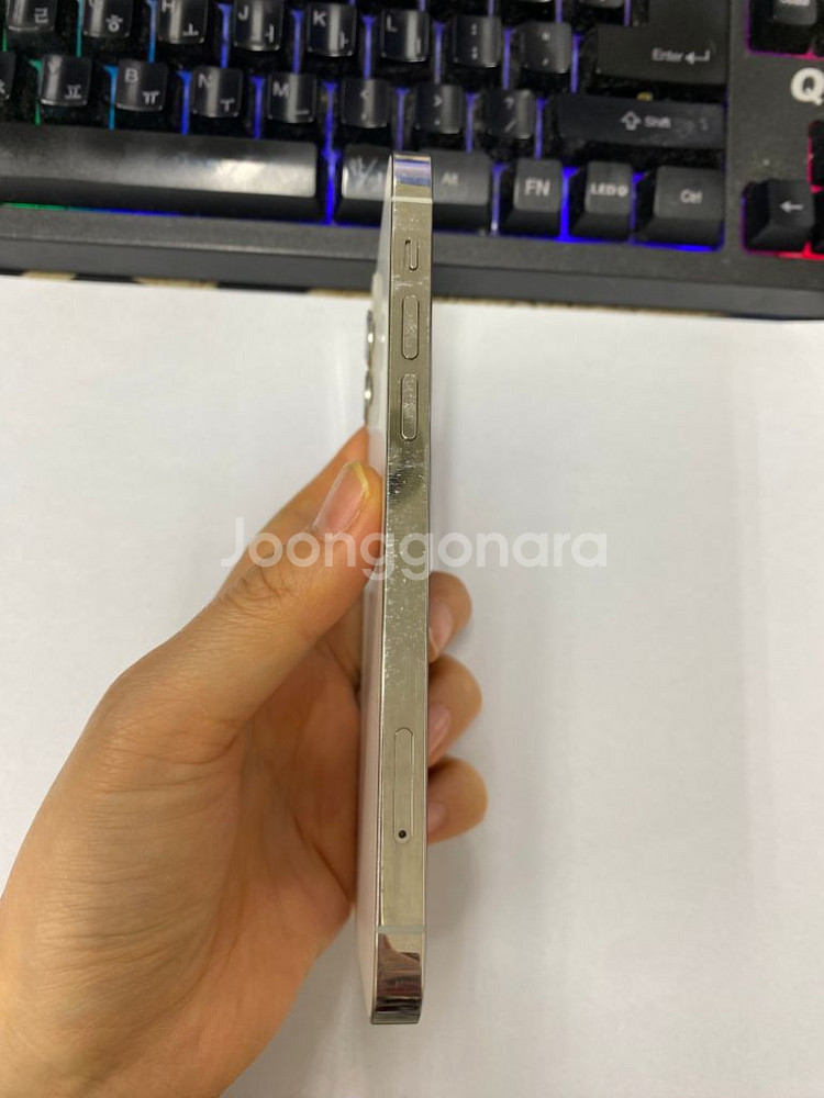 아이폰12프로 화이트 A급 128GB 배터리100%--4