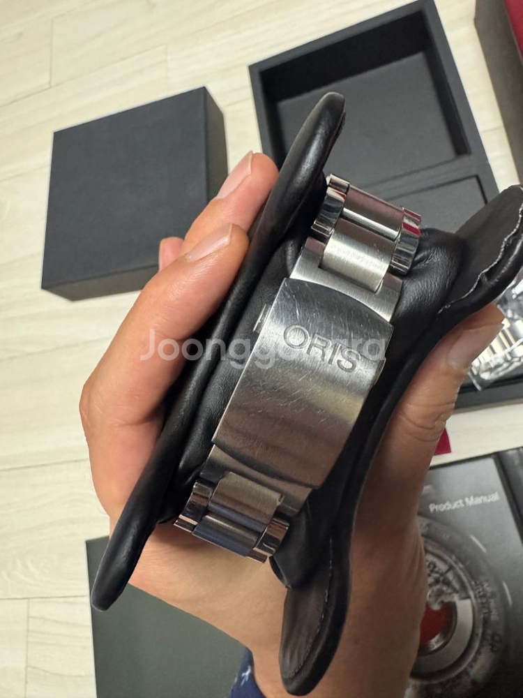 오리스 애커스 텅스텐베젤43mm 그레이오렌지+워치와인더--4
