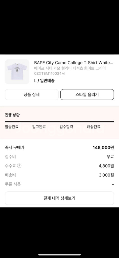 베이프 반팔 L--2