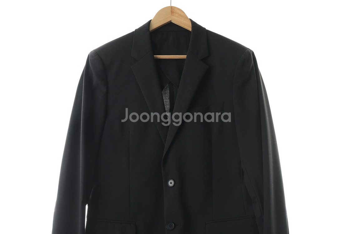 (L) 솔리드옴므 정장 슈트 자켓 블레이저 차콜--1