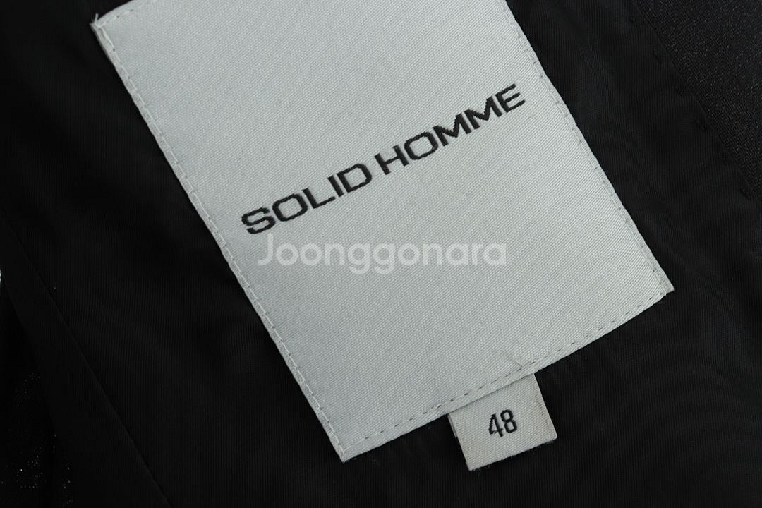 (L) 솔리드옴므 정장 슈트 자켓 블레이저 차콜--3