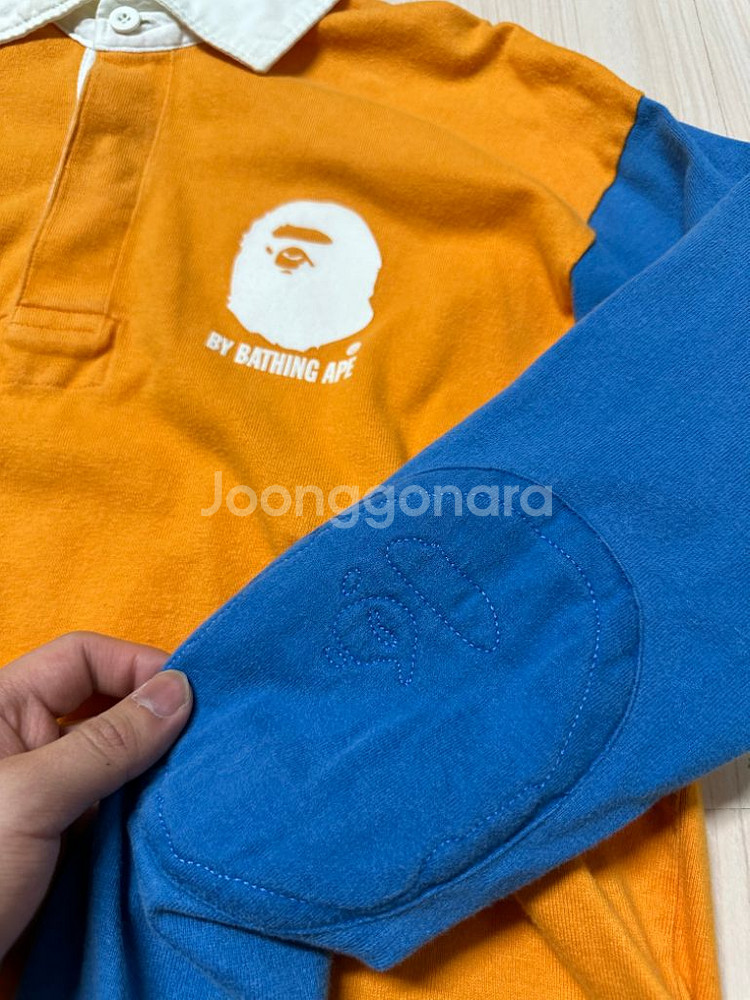 00s A BATHING APE 베이프 럭비 카라티셔츠--1