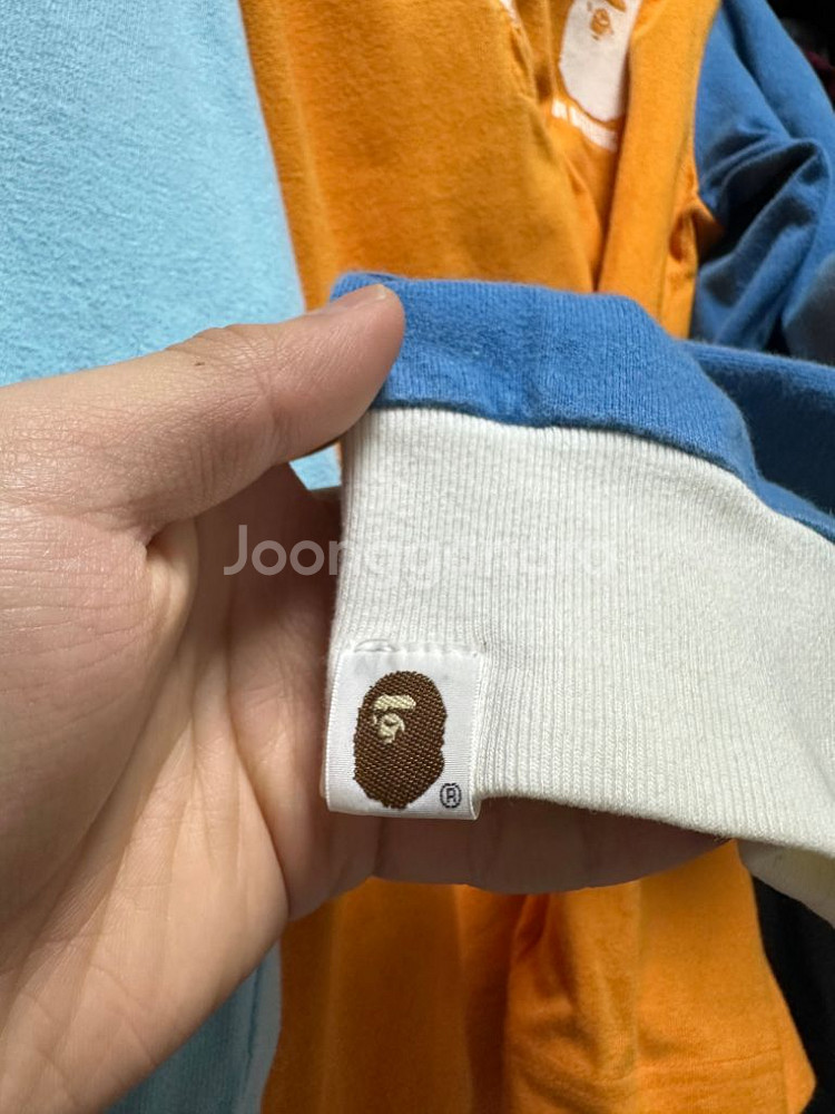 00s A BATHING APE 베이프 럭비 카라티셔츠--5
