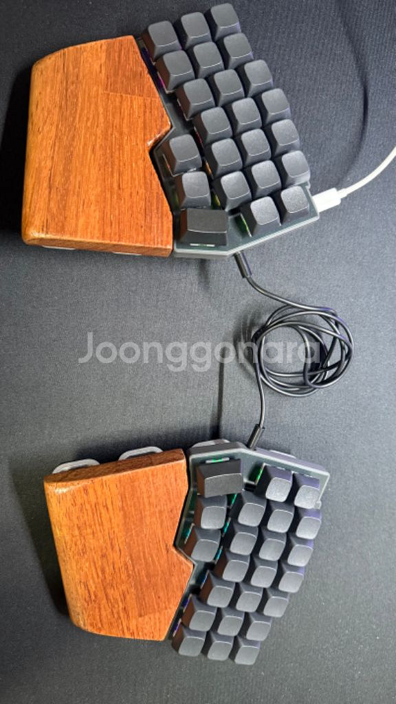 스플릿,기계식 키보드 cornev4.1+수제작 팜레스트--0