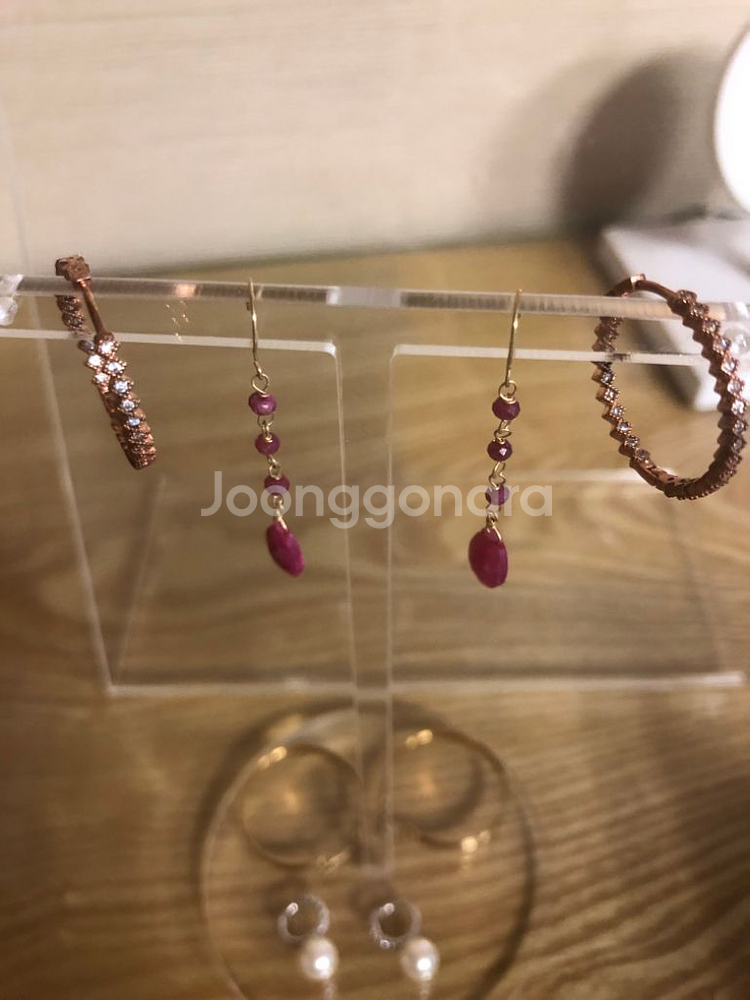 (새제품)14k자수정귀걸이외--2