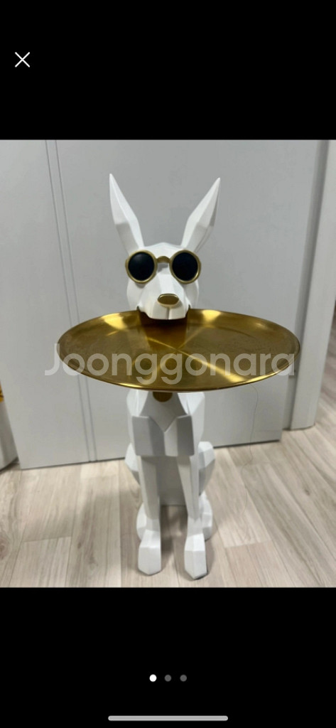 초대형 도베르만 사이드 테이블 협탁(블랙, 화이트)--2