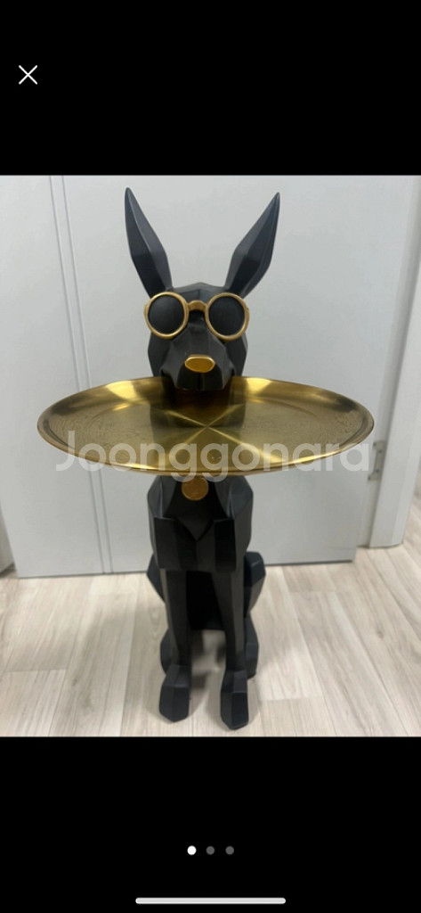 초대형 도베르만 사이드 테이블 협탁(블랙, 화이트)--1