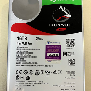 중고, seagate 아이언울프 nas 16tb