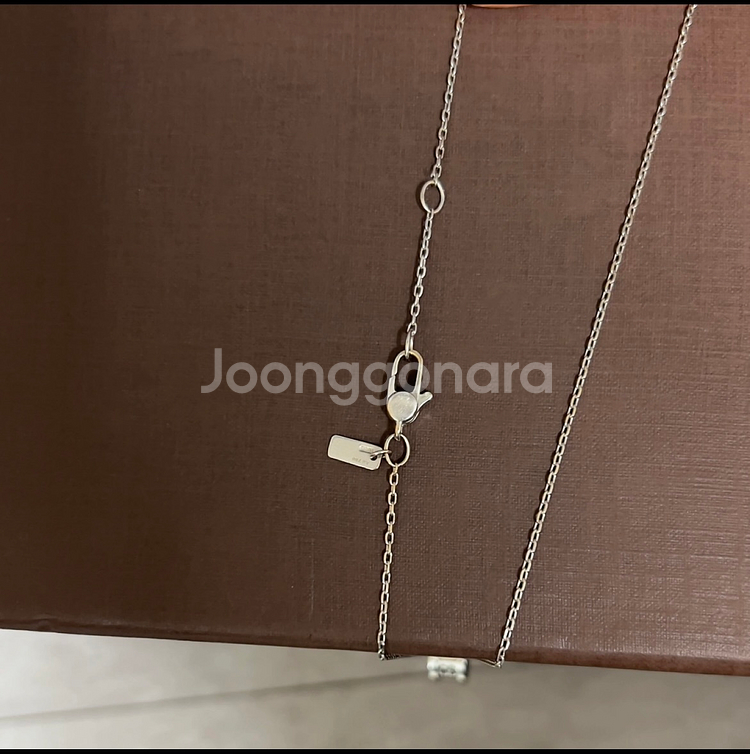 정품)구찌 체인 팬던트 레어 목걸이 18K화이트골드--6