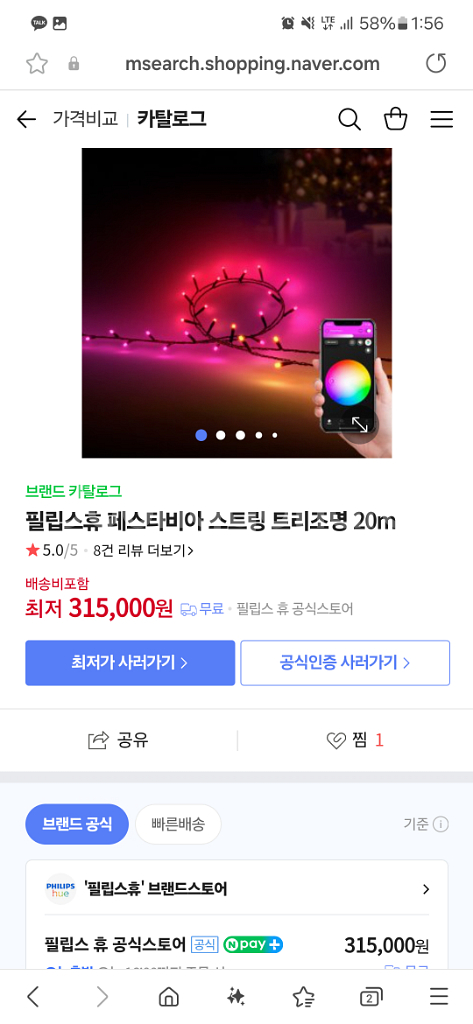 필립스휴 페스타비아 스트링 트리조명 20m--2