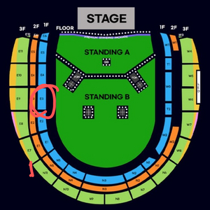 (P석 1층E3 2연석)오아시스 내한 공연 콘서트 티켓