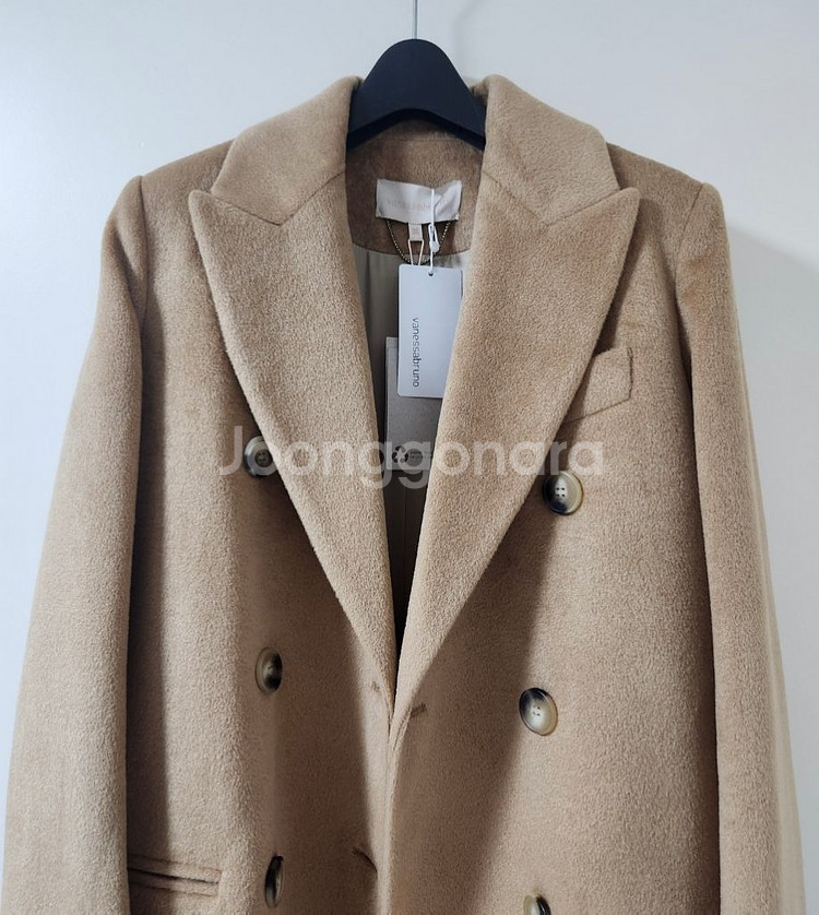 아떼 바네사브루노 21FW 베이지 울혼방 코트 롱코트--0