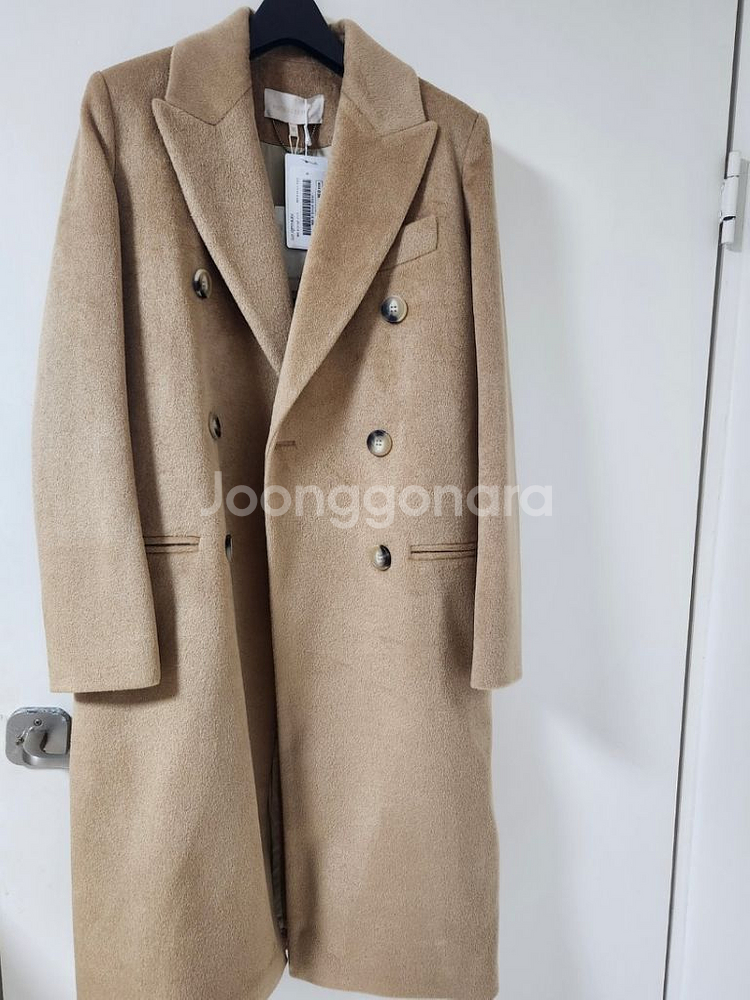 아떼 바네사브루노 21FW 베이지 울혼방 코트 롱코트--1