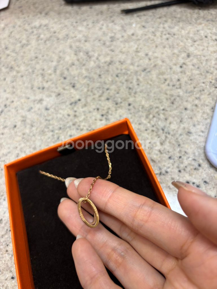 에르메스 팝아슈 목걸이 블랙--3