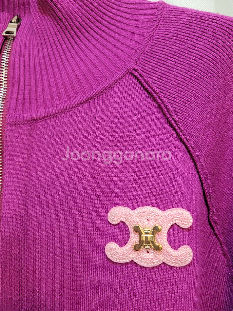 최고급 하이넥 캐시미어 집업가디건--2