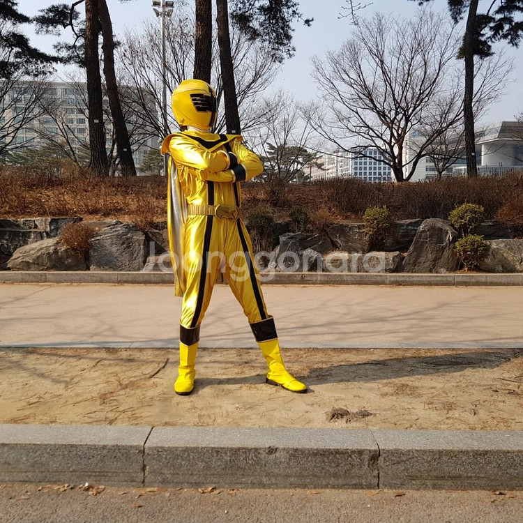 매직포스레인저 옐로우 풀세팅 코스프레--1