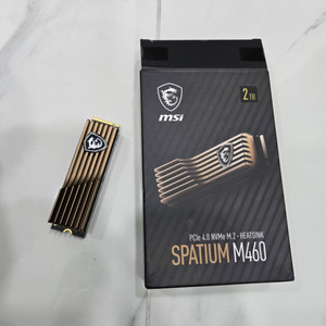 MSI spatium NVME M460 2TB 방열판