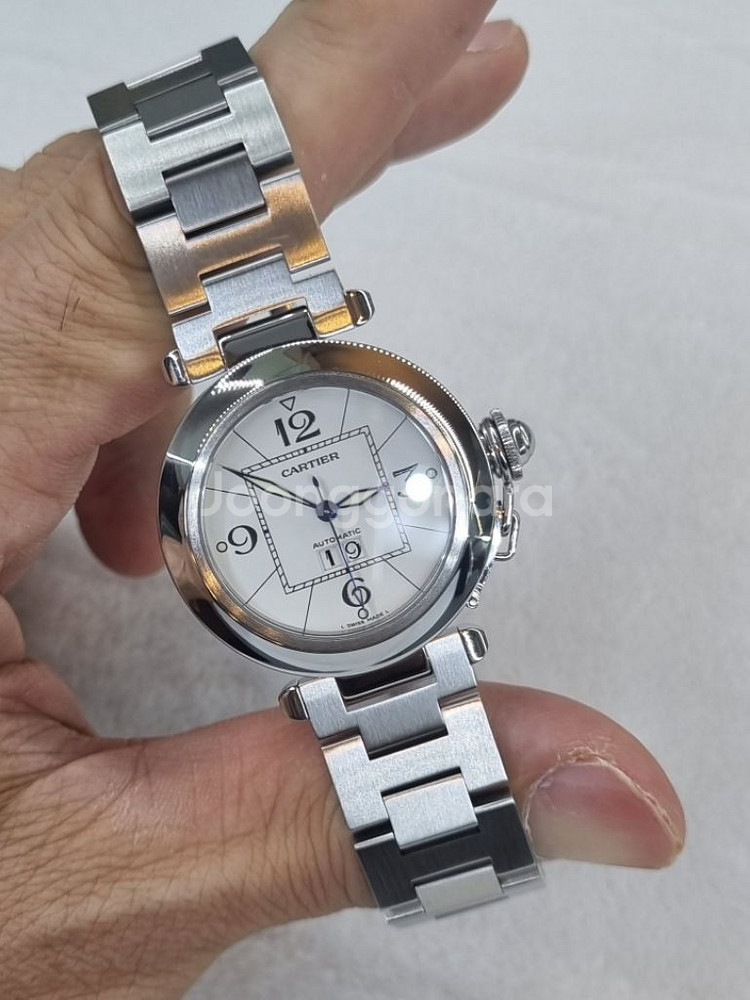 까르띠에 파샤 35mm 스틸 오토시계--1