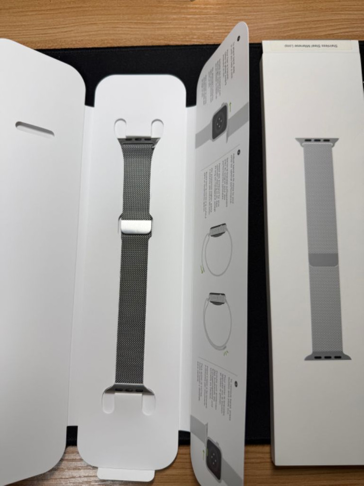 (미사용) 애플 정품 밀레니즈루프 실버 44,45mm--1