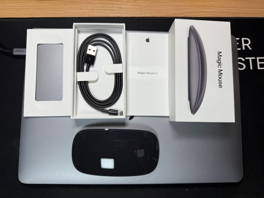 애플 정품 매직마우스2 스페이스 그레이(블랙) 풀박스--1