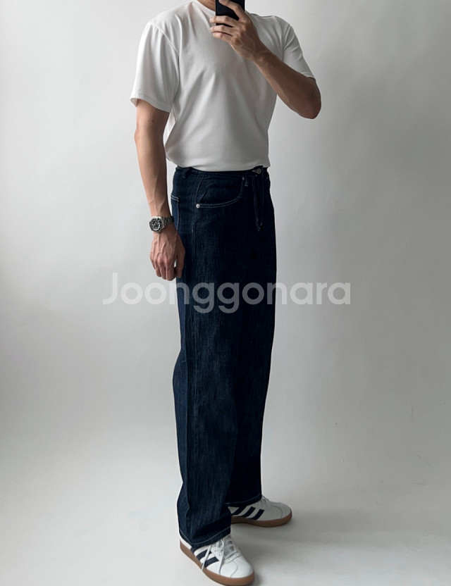 세미와이드 생지 데님--1
