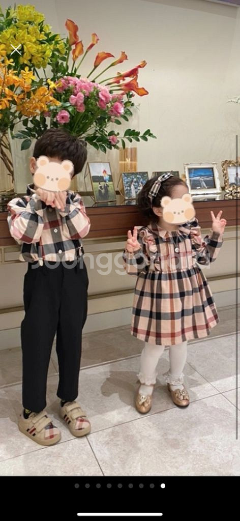 닥스셔츠남방120 닥스원피스110 남매룩 닥스키즈--8