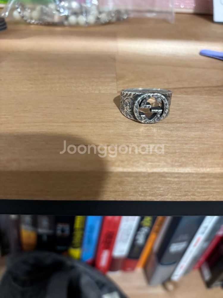 구찌 인터로킹 남성반지--3