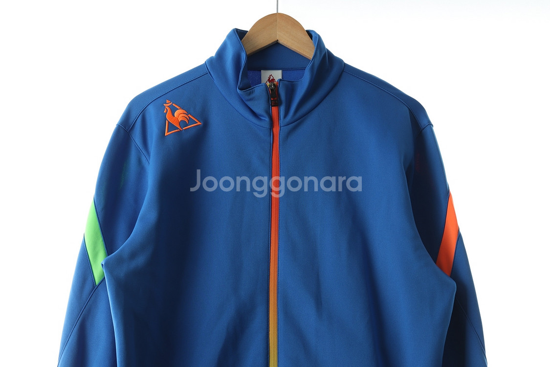 (2XL) 르꼬끄 집업져지 트랙탑 빅사이즈 블루--2