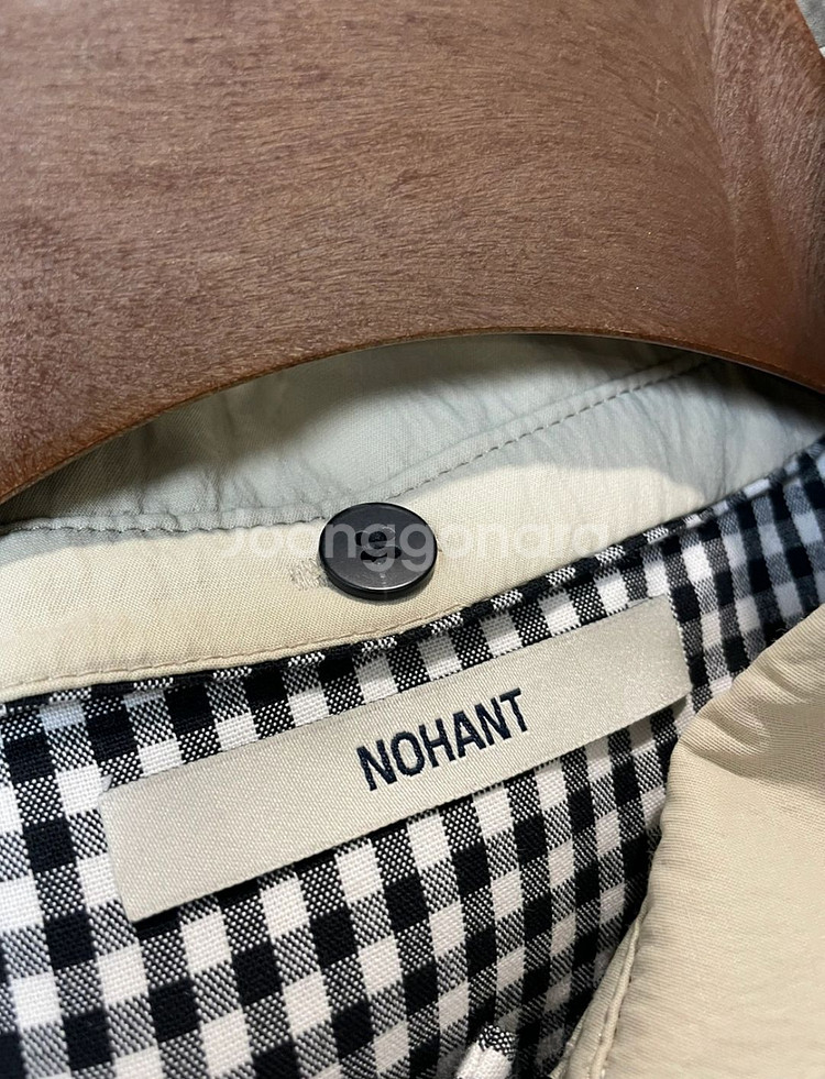 (M) NOHANT 노앙 깅엄 체크 트렌치 코트--5