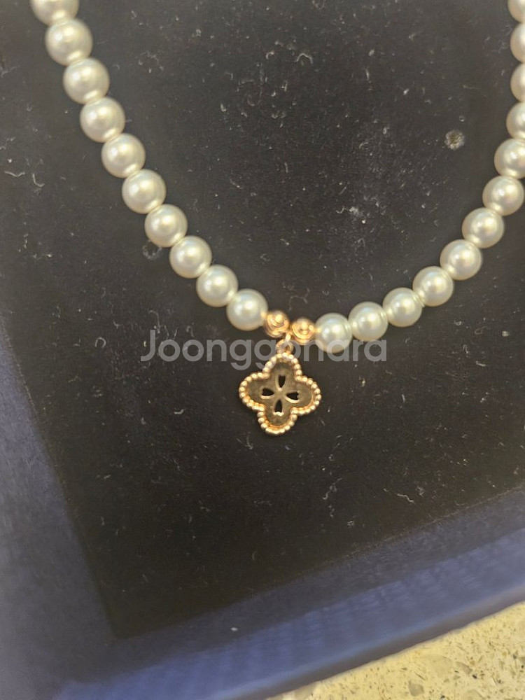 14k 스와로브스키 진주목걸이(새상품)--2