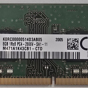 삼성 노트북램 DDR4 PC2666V 8G 2개 팝니다