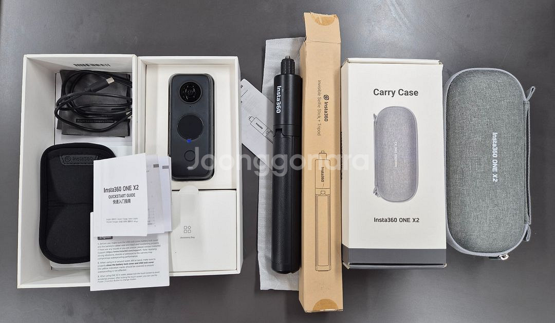 인스타 360 x2 풀박스 + 악세사리. 사용감 적음--1