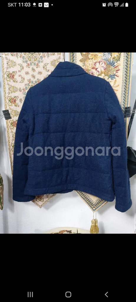 85 베네통 울 블렌드 패딩 자켓--1