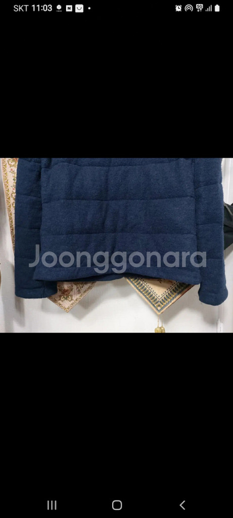 85 베네통 울 블렌드 패딩 자켓--4