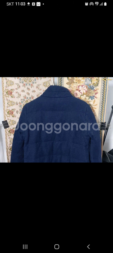 85 베네통 울 블렌드 패딩 자켓--5