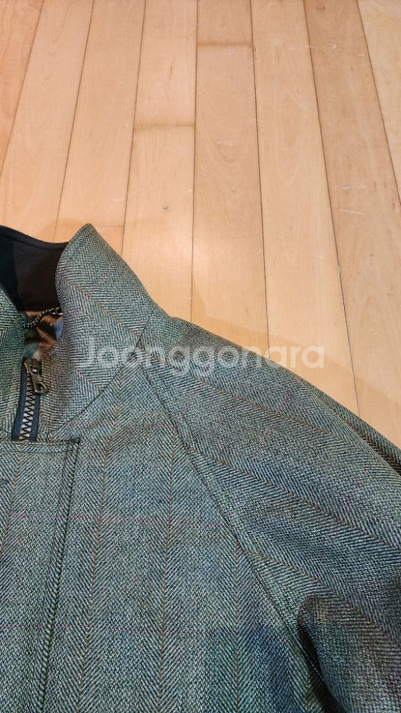(새상품)다크 그린(연녹두) 헤링본 트위드자켓 L--2