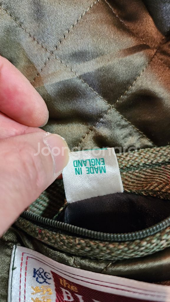 (새상품)다크 그린(연녹두) 헤링본 트위드자켓 L--7