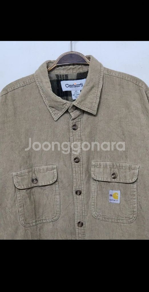 칼하트 자켓식 골덴남방 빅사이즈 코듀로이 셔츠 기모--1