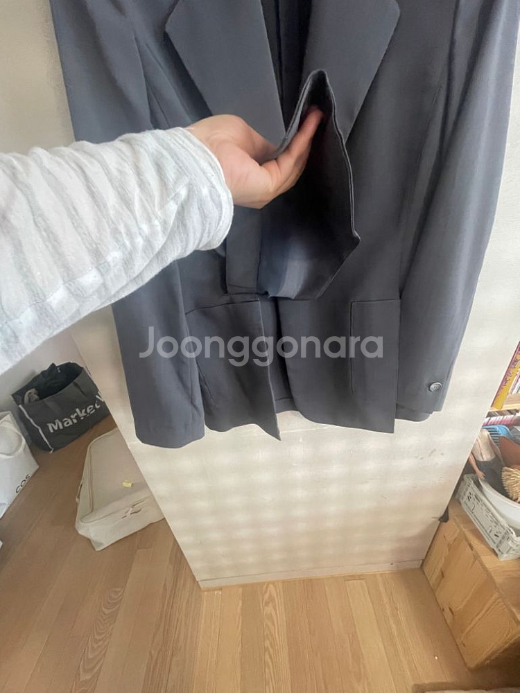 라인에디션 여름 다크그레이 여성 정장 셋업 66--7