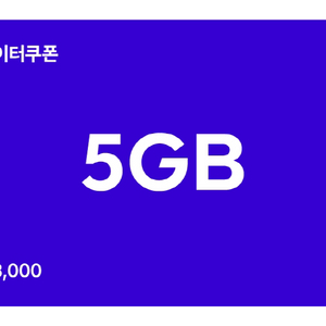 SKT T 데이터쿠폰 5GB