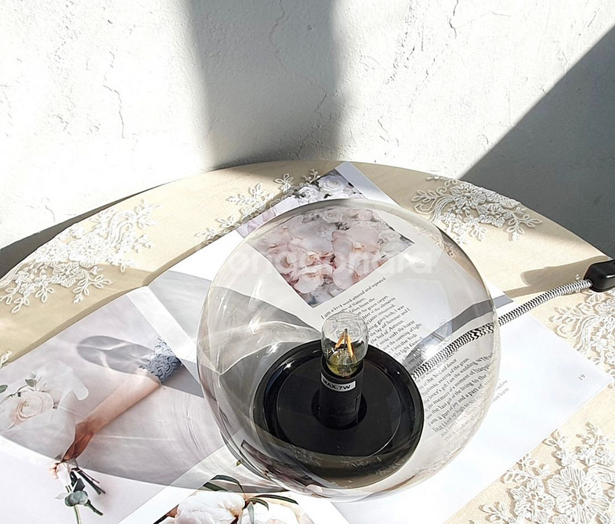 이케아 파도 조명 달조명 테이블 스탠드조명 17cm (--3