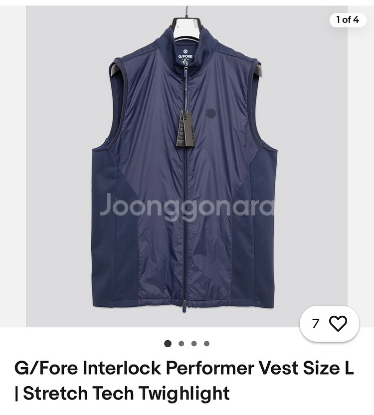 G/ fore 지포어 남성 조끼 Vest L 새상품--2