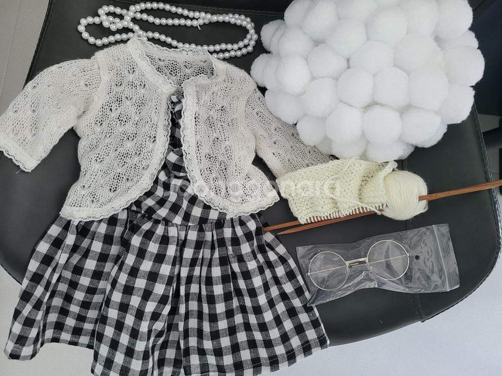 100일 신생아 여아 기념 사진 촬영옷 유아용 할머니--2