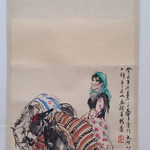 황주, 장에 가는 소녀, 44x46cm, 1983년.