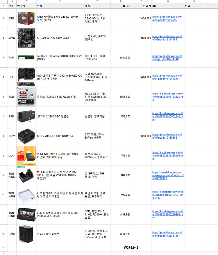 [안성] 측면 모니터 튜닝한 인테리어용 컴퓨터 본체--7